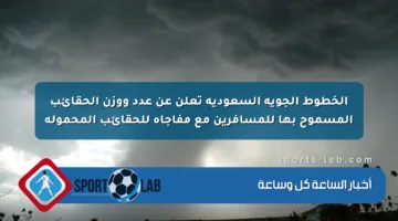 الخطوط الجوية السعودية تعلن عن عدد ووزن الحقائب المسموح بها للمسافرين مع مفاجأة للحقائب المحمولة